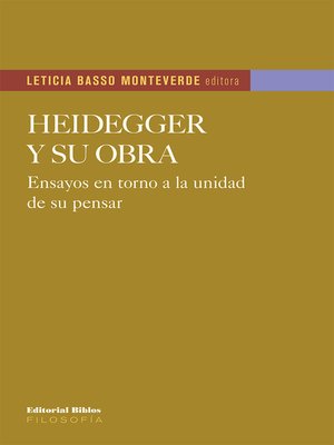 cover image of Heidegger y su obra